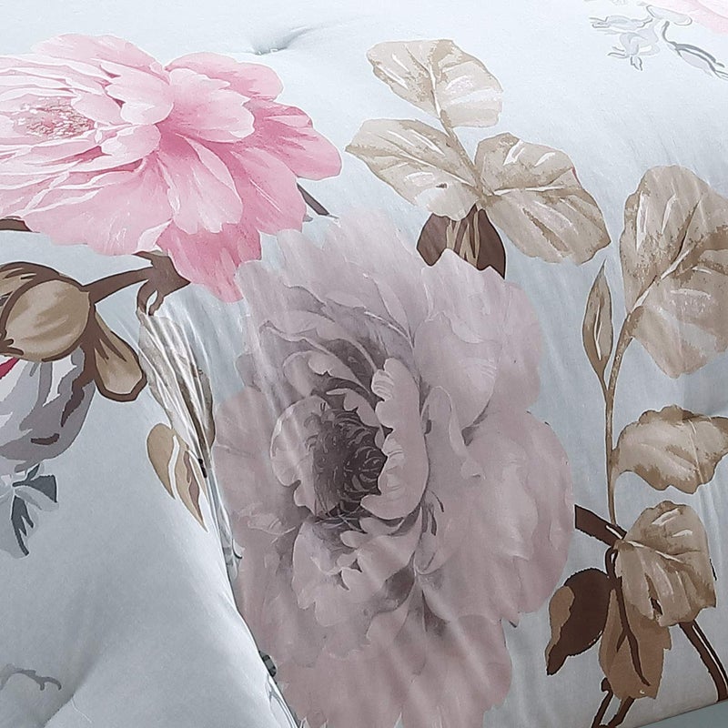 Riverbrook Home Elite Collection Comforter Set, Queen, Ridgely - Spa/Blush, 7 Piece Set - Image 5
